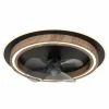 Bozan Ventilateur de plafond lumineux Luminaires Globo Lighting LED Écru, Noir, 1 lumière, Télécommandes