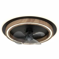 Bozan Ventilateur de plafond lumineux Luminaires Globo Lighting LED Écru, Noir, 1 lumière, Télécommandes