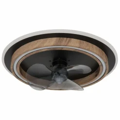 Bozan Ventilateur de plafond lumineux Luminaires Globo Lighting LED Écru, Noir, 1 lumière, Télécommandes
