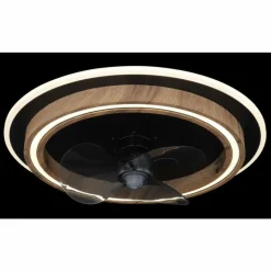 Bozan Ventilateur de plafond lumineux Luminaires Globo Lighting LED Écru, Noir, 1 lumière, Télécommandes