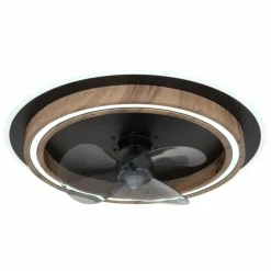 Bozan Ventilateur de plafond lumineux Luminaires Globo Lighting LED Écru, Noir, 1 lumière, Télécommandes