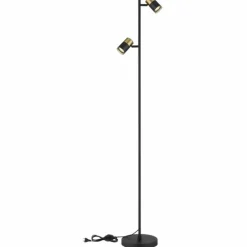 Brisbon Lampadaire Luminaires Globo Lighting Noir, 2 lumières