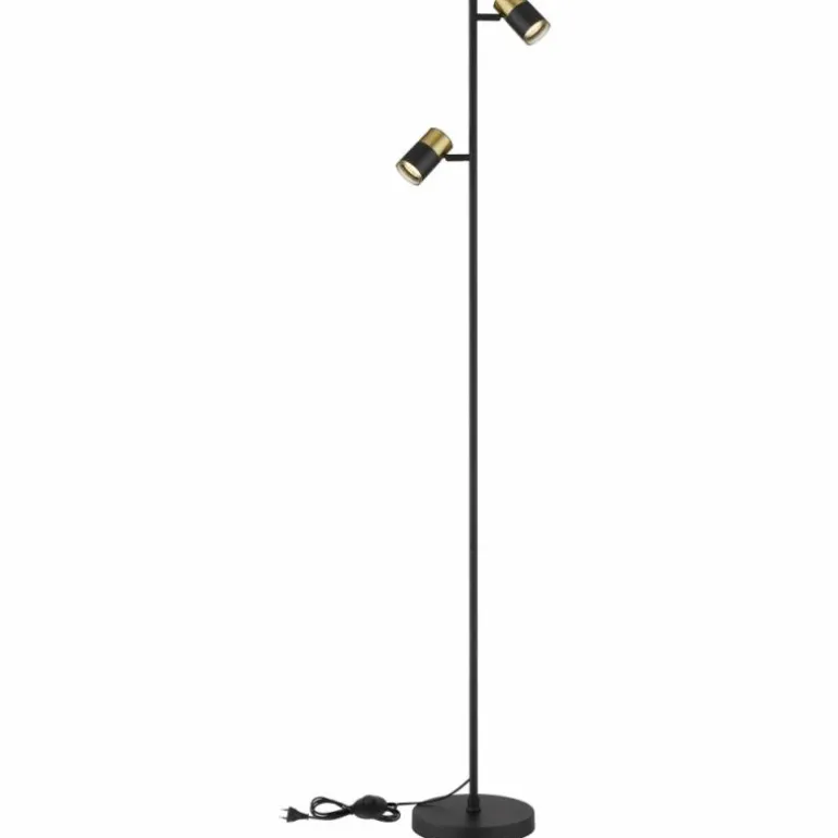 Brisbon Lampadaire Luminaires Globo Lighting Noir, 2 lumières