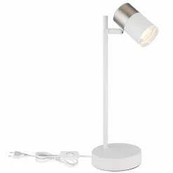 Brisbon Lampe à poser Luminaires Globo Lighting Blanc, 1 lumière