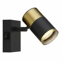 Brisbon Plafonnier, Spot de plafond, Applique murale, Spot mural Luminaires Globo Lighting Noir, 1 lumière