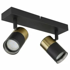 Brisbon Plafonnier, Spot de plafond, Applique murale, Spot mural Luminaires Globo Lighting Noir, 2 lumières