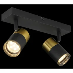 Brisbon Plafonnier, Spot de plafond, Applique murale, Spot mural Luminaires Globo Lighting Noir, 2 lumières