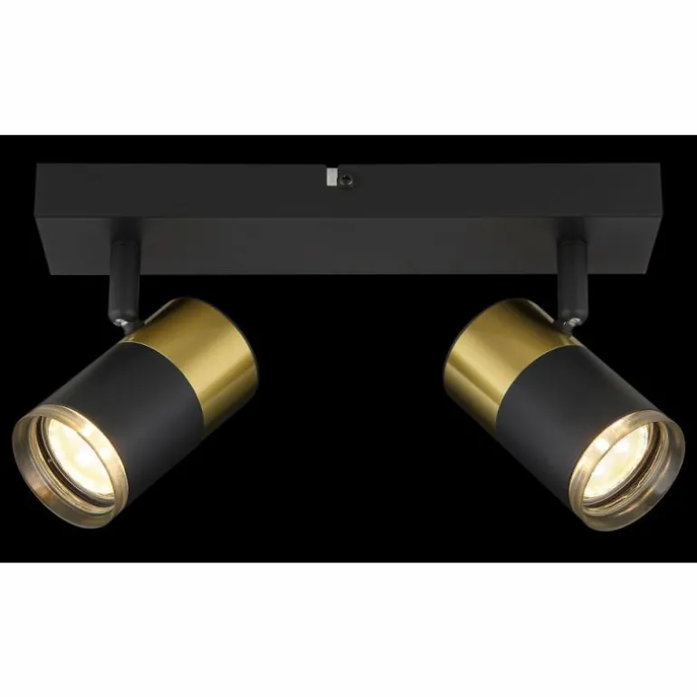 Brisbon Plafonnier, Spot de plafond, Applique murale, Spot mural Luminaires Globo Lighting Noir, 2 lumières