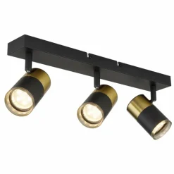 Brisbon Plafonnier, Spot de plafond, Applique murale, Spot mural Luminaires Globo Lighting Noir, 3 lumières