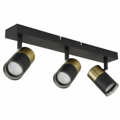 Brisbon Plafonnier, Spot de plafond, Applique murale, Spot mural Luminaires Globo Lighting Noir, 3 lumières