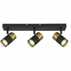 Brisbon Plafonnier, Spot de plafond, Applique murale, Spot mural Luminaires Globo Lighting Noir, 3 lumières