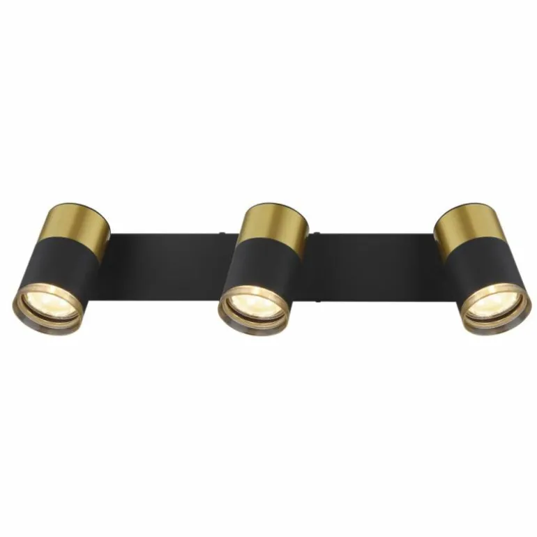 Brisbon Plafonnier, Spot de plafond, Applique murale, Spot mural Luminaires Globo Lighting Noir, 3 lumières