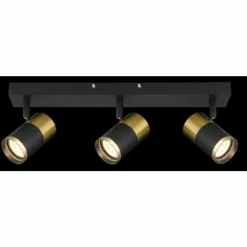 Brisbon Plafonnier, Spot de plafond, Applique murale, Spot mural Luminaires Globo Lighting Noir, 3 lumières