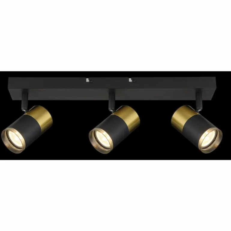 Brisbon Plafonnier, Spot de plafond, Applique murale, Spot mural Luminaires Globo Lighting Noir, 3 lumières