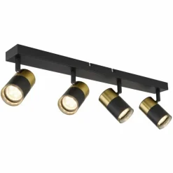 Brisbon Plafonnier, Spot de plafond, Applique murale, Spot mural Luminaires Globo Lighting Noir, 4 lumières