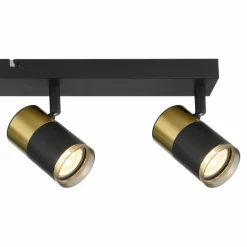 Brisbon Plafonnier, Spot de plafond, Applique murale, Spot mural Luminaires Globo Lighting Noir, 4 lumières