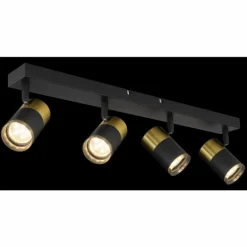 Brisbon Plafonnier, Spot de plafond, Applique murale, Spot mural Luminaires Globo Lighting Noir, 4 lumières