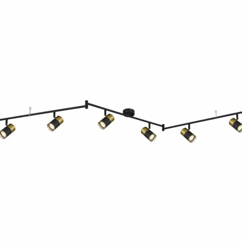 Brisbon Plafonnier, Spot de plafond, Applique murale, Spot mural Luminaires Globo Lighting Noir, 6 lumières