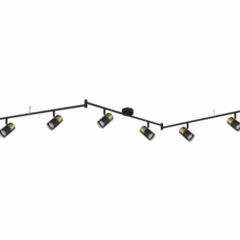 Brisbon Plafonnier, Spot de plafond, Applique murale, Spot mural Luminaires Globo Lighting Noir, 6 lumières