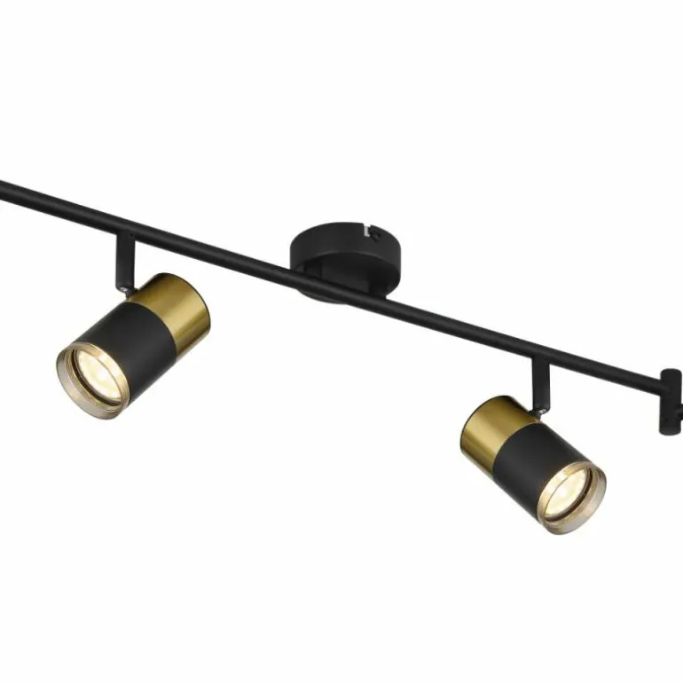 Brisbon Plafonnier, Spot de plafond, Applique murale, Spot mural Luminaires Globo Lighting Noir, 6 lumières