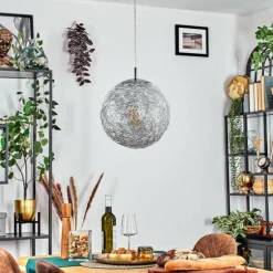 Brona Suspension, Boule lumineuse, Suspension Argenté, 1 lumière