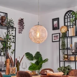 Brona Suspension, Boule lumineuse, Suspension Argenté, 1 lumière