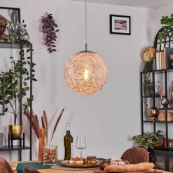 Brona Suspension, Boule lumineuse, Suspension Argenté, 1 lumière