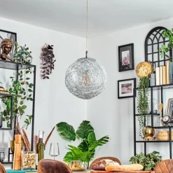 Brona Suspension, Boule lumineuse, Suspension Argenté, 1 lumière