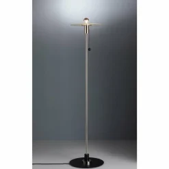 BST 23 Tecnolumen Lampadaire Nickel mat, Noir, 1 lumière