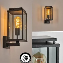 Cadafaes Lampe murale d´extérieur Noir, 1 lumière