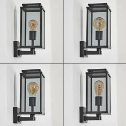 Cadafaes Lampe murale d´extérieur Noir, 1 lumière