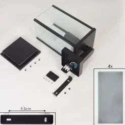 Cadafaes Lampe murale d´extérieur Noir, 1 lumière