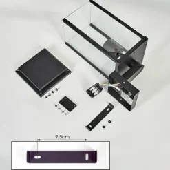 Cadafaes Lampe murale d´extérieur Noir, 1 lumière, Détecteur de mouvement