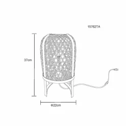Cairo Lampe à poser Luminaires Globo Lighting Bleu, 1 lumière
