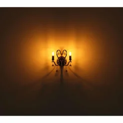 Camila Applique murale Luminaires Globo Lighting Chrome, Noir, 2 lumières