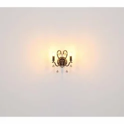 Camila Applique murale Luminaires Globo Lighting Chrome, Noir, 2 lumières