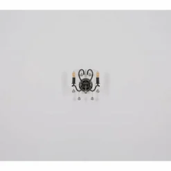 Camila Applique murale Luminaires Globo Lighting Chrome, Noir, 2 lumières