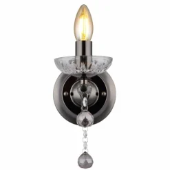Camila Applique murale Luminaires Globo Lighting Chrome, Noir, 1 lumière