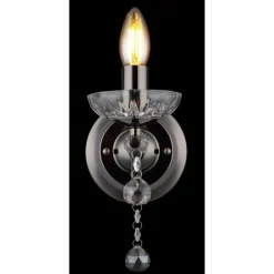 Camila Applique murale Luminaires Globo Lighting Chrome, Noir, 1 lumière