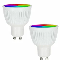 Candal GU10 LED RGB 6,5 watt 2200-6500 kelvin 345 lumen Lot de 2 avec télécommande