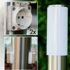 Caserta Lampadaire, Eclairage de chemin Acier inoxydable, 1 lumière