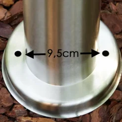 Caserta Lampadaire, Eclairage de chemin Acier inoxydable, Blanc, 1 lumière