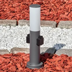 Caserta Prises électriques d'extérieur, Borne lumineuse, Eclairage de chemin Anthracite, 1 lumière