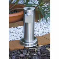 Caserta Prises électriques d'extérieur Argenté