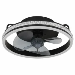 Cataleya Ventilateur de plafond lumineux Luminaires Globo Lighting LED Noir, 1 lumière, Télécommandes