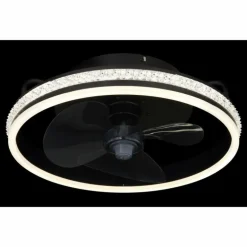Cataleya Ventilateur de plafond lumineux Luminaires Globo Lighting LED Noir, 1 lumière, Télécommandes