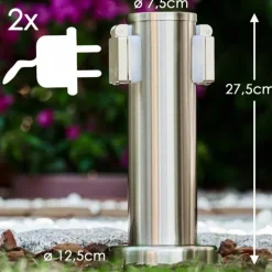 Catania Prises électriques d'extérieur Acier inoxydable