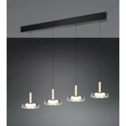 Celeste Suspension Luminaires Trio LED Noir, 1 lumière