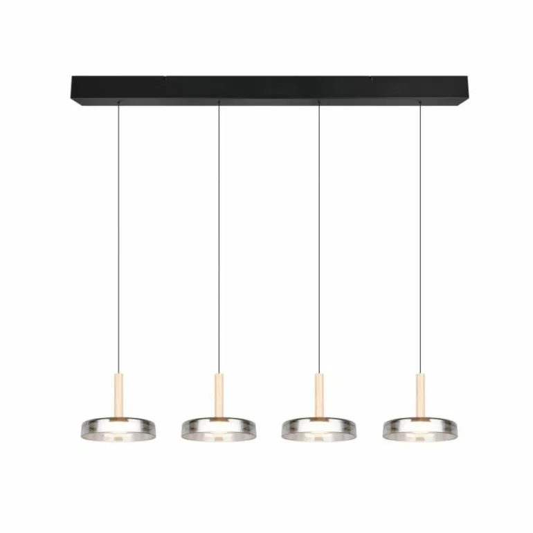 Celeste Suspension Luminaires Trio LED Noir, 1 lumière