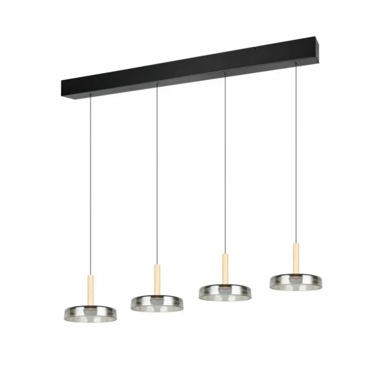 Celeste Suspension Luminaires Trio LED Noir, 1 lumière